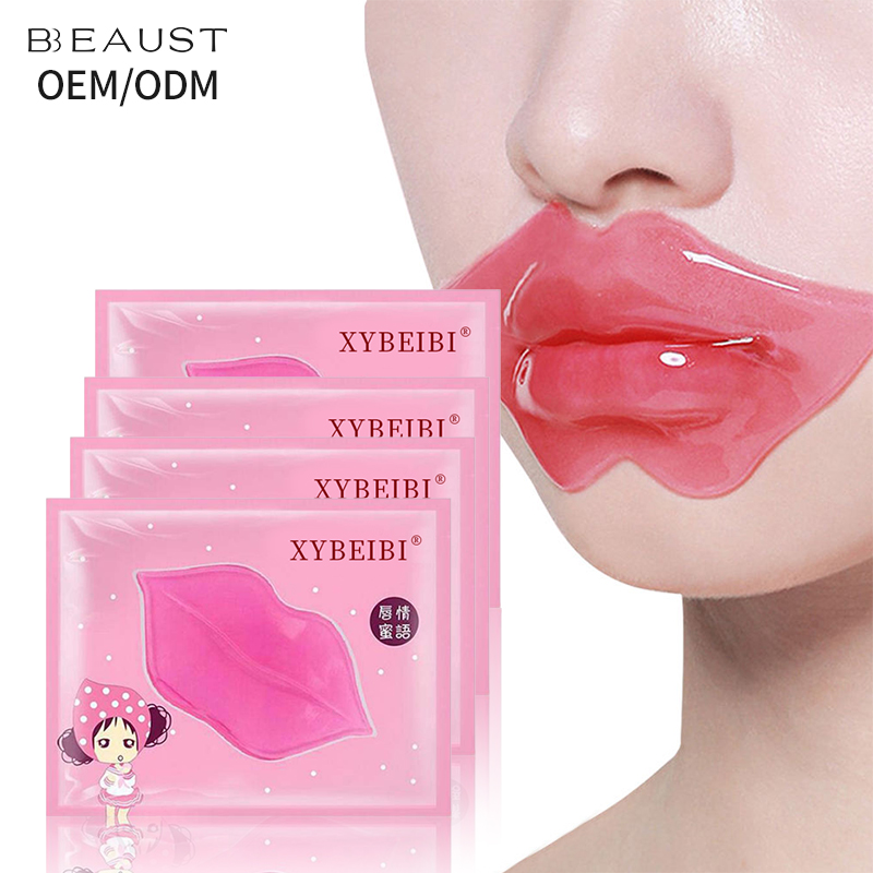 Hot Sales Wrinkle Moisturizer Lips Care Gel Collagen Pink Crystal Lip Mask Sleeping Care Collagen Lip Mask