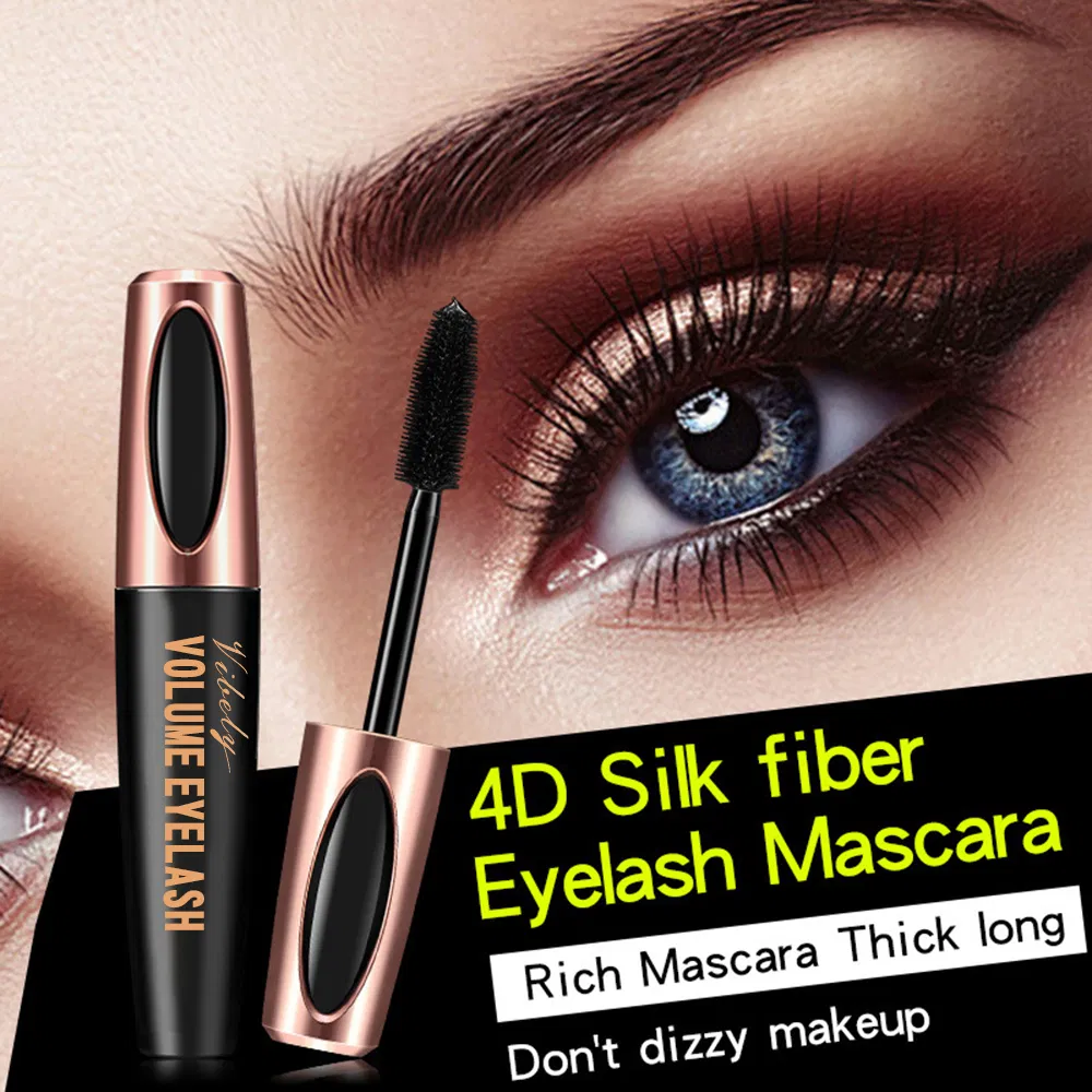 Makeup Cosmetic Rimel Waterproof Eyelash Curling Black 4D Fiber Mascara