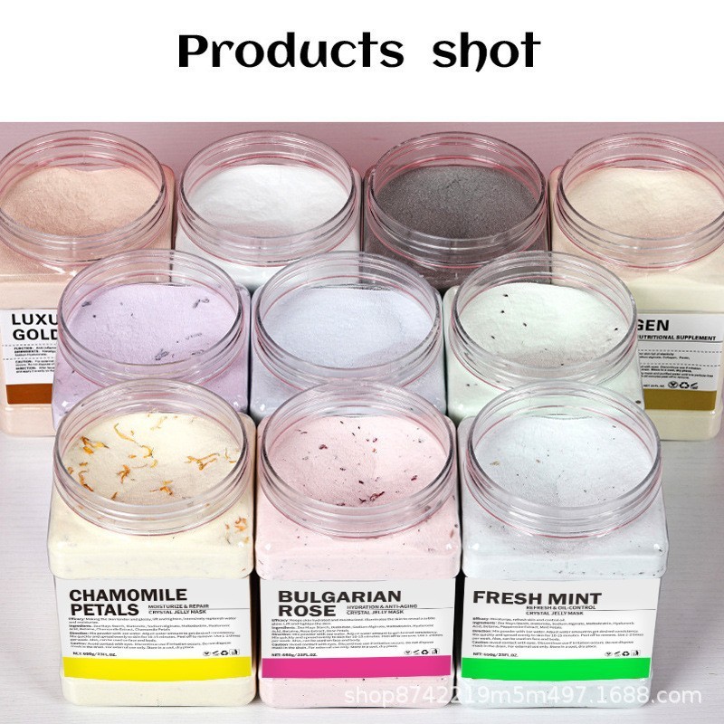 100% Natural Organic Rose Petal Whitening Acne Treatment Jelly Soft Mask Powder Collagen Face &amp; Body Mask