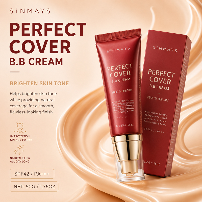 Perfect Cover BB Cream Full Coverage Foundation Moisturizing Brightening Concealer Long Lasting Lightweight Makeup Cream