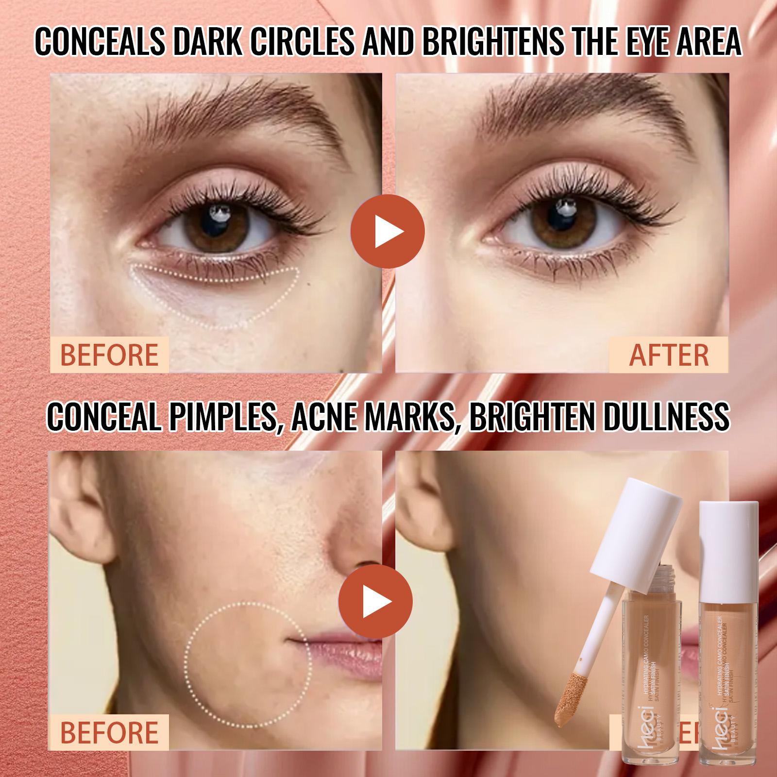 5 Colors Silky Smooth Liquid ConcealerBuildable Coverage for Under Eye Brightening High Definition Liquid Concealer
