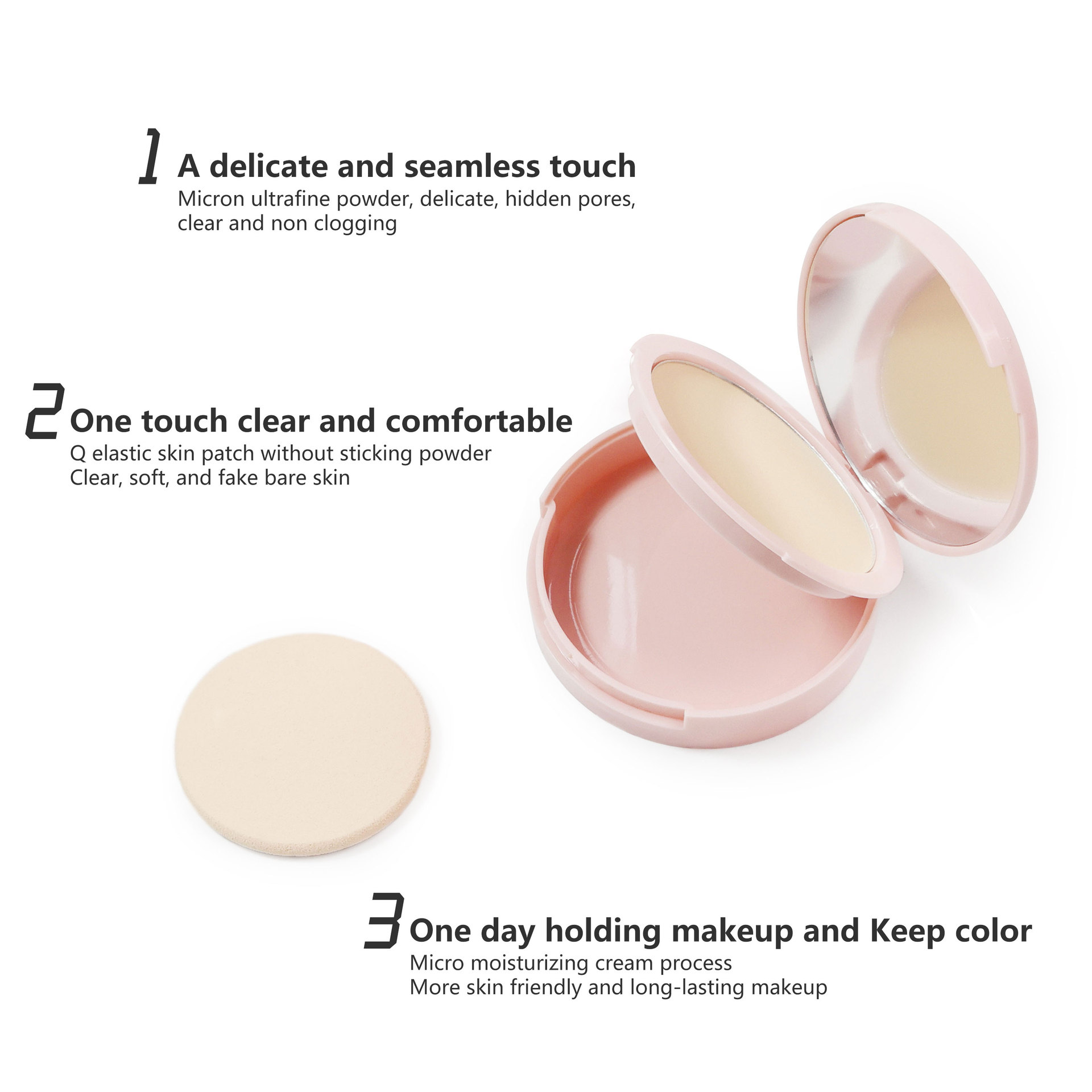 Custom Logo Oil Control Pressed Compact 15 Colors Matte Finish Waterproof Makeup Face Setting Powder
