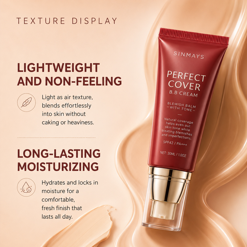 Perfect Cover BB Cream Full Coverage Foundation Moisturizing Brightening Concealer Long Lasting Lightweight Makeup Cream