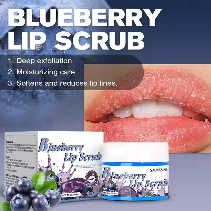 Blueberry Lip Scrub 30g Premium for Lip Care in Stock