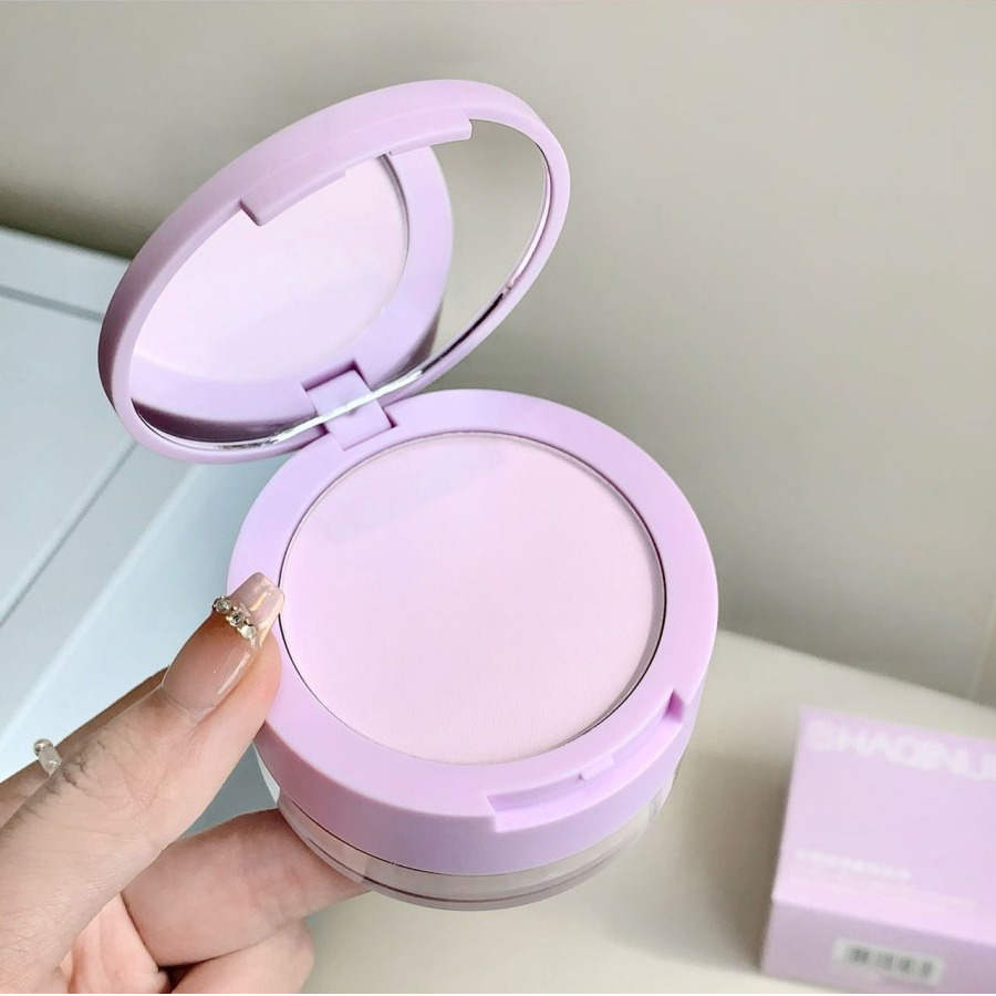 SHAQINUO Wholesale 2 in 1 PRESSED POWDER Long Wearing Brighten Sensitive Smudge Proof Blurring Matte Makeup Setting Powder