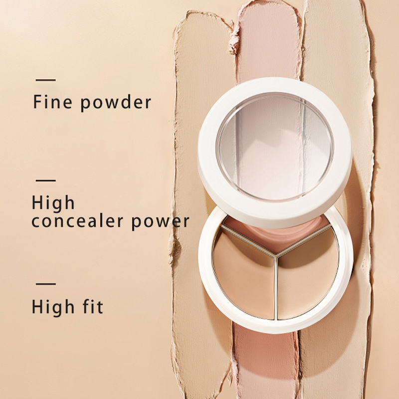 Wholesale Nourishing Fit Me Matte High Concealer Power Plus Foundation Makeup Plate 3 Colors Cream Concealer Pallet