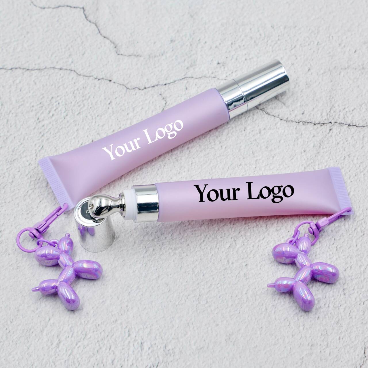 Private Label Wholesale Squeeze Tube Keychain Lip Oil Organic Vegan Long Lasting Moisturizing Lip Plump Oil Tint