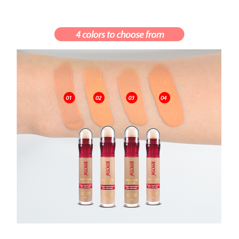 Foundation &amp; Concealer Stick With Built-in Brush, Long-Wear Matte Korean Full-Coverage Makeup, Waterproof Hydrating Contour