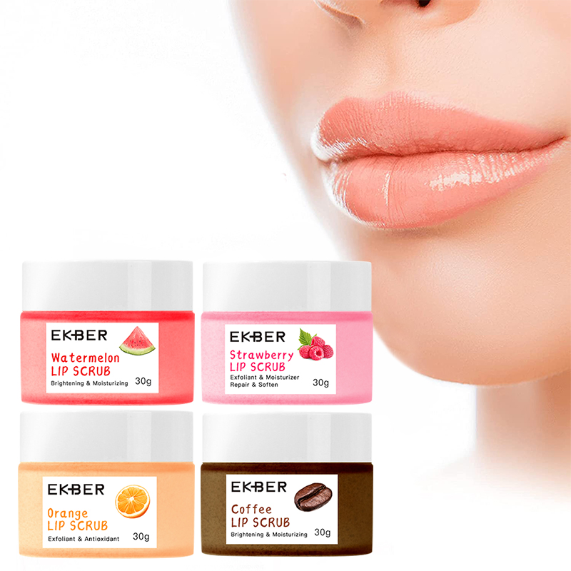 Wholesale Custom 15g Natural Shea Butter Lightening Vegan Organic Private Label Exfoliating Sugar Lip Scrub