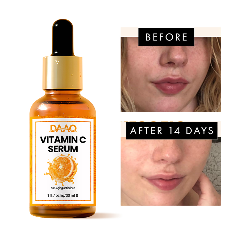 Private Label Brightening Makeup Primer Vitamin C Face Serum With Hyaluronic Acid Ferulic Acid And Vit E