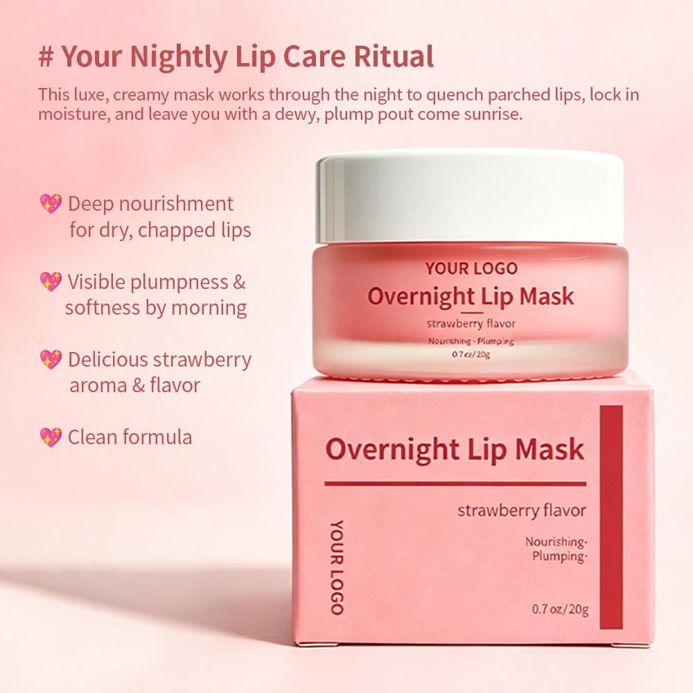 OEM/ODM Organic Berry Lip Mask for Hydrating Moisturizing Exfoliating Pink Plumping Lip Sleeping Balsamo Care Mask