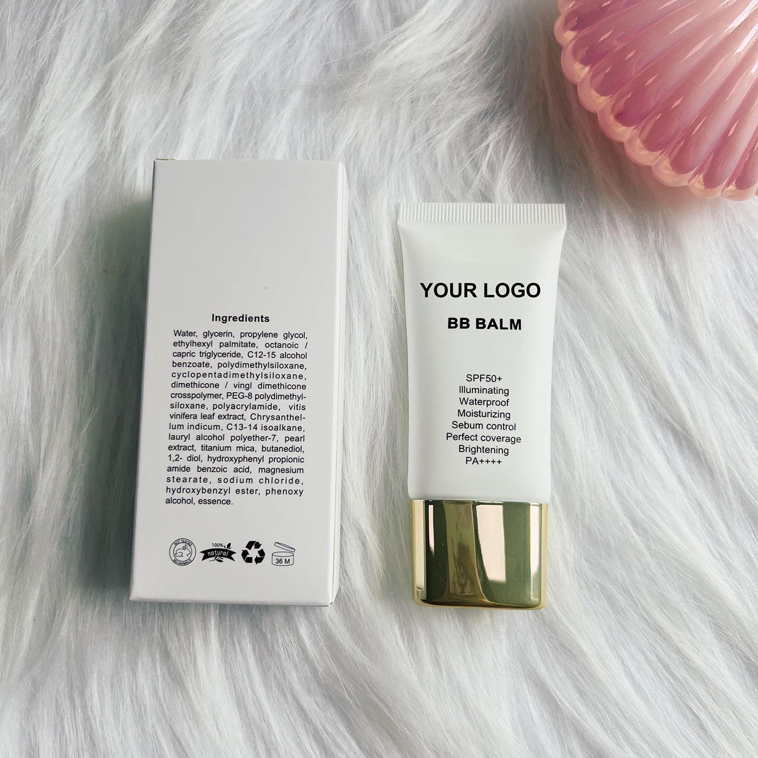 Waterproof Moisturizing BB Facial Wholesale Vegan Mineral Cream SPF 50 Sunscreen BB BALM Face Skin Care Makeup