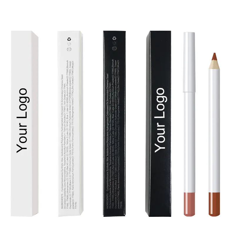 Pigment Lip Pencil Private Label Custom Wooden Pencil Creamy Waterproof Custom Lip Liner
