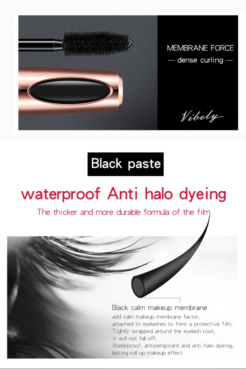Lasting Waterproof Extension Lengthening Curling Eyelash 4D Fiber Mascara