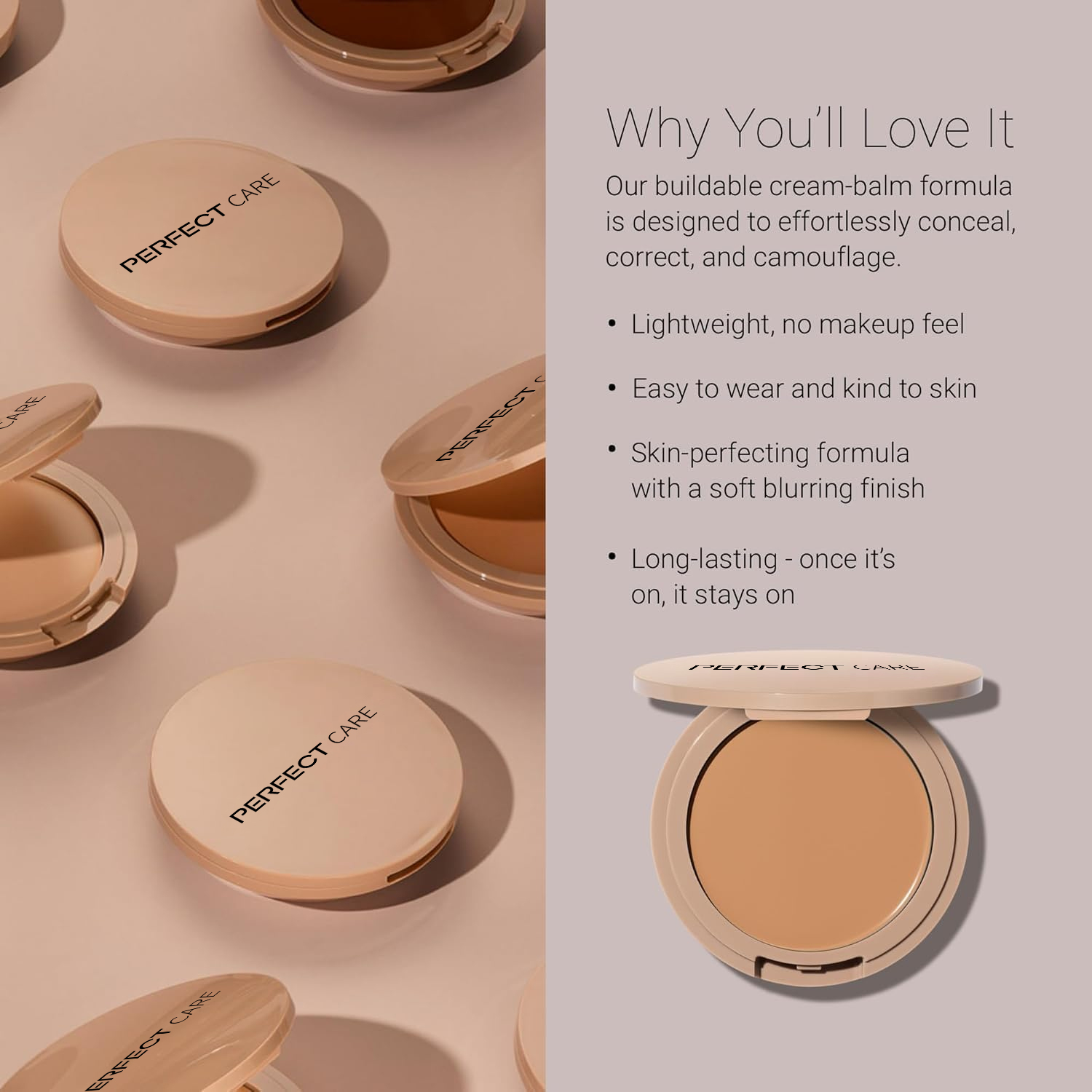Private Label Natural Mineral Moisturizing Cream Concealer for Unisex Use High Coverage Soft Matte Long Lasting