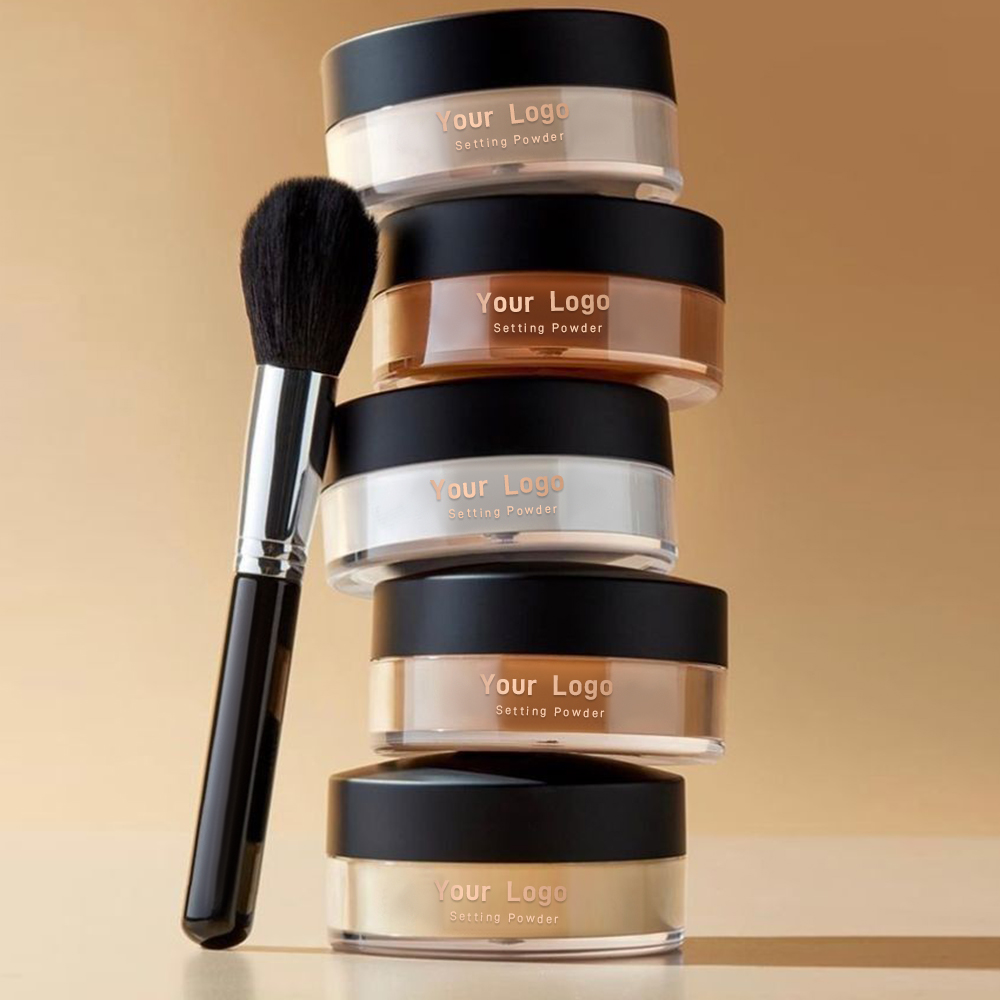 New Ingredient Face Body Hair Highlights Setting Makeup Loose Powder Air Cushion Pat to Sparkle Dazzle Makeup Body Highlighter