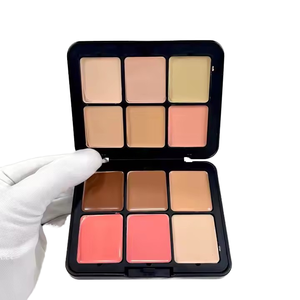 RTS High Quality Bulk Mixed Order Vegan Highlighter Cosmetic Iron Pallet 12 Colors Cream Blush Concealer Makeup Palette Mineral