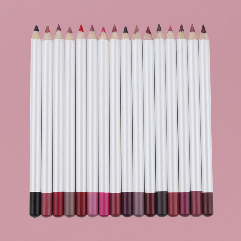 Pigment Lip Pencil Private Label Custom Wooden Pencil Creamy Waterproof Custom Lip Liner