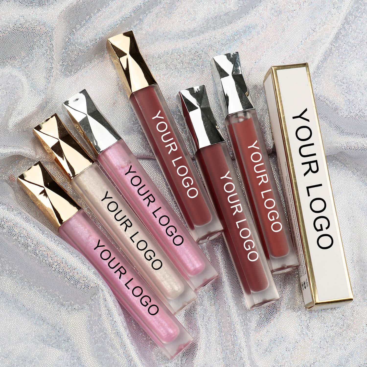 Wholesale Customized Logo Private Label Glossy Liquid Lipstick Moisturizing Matte Nude Long Lasting Lip Gloss