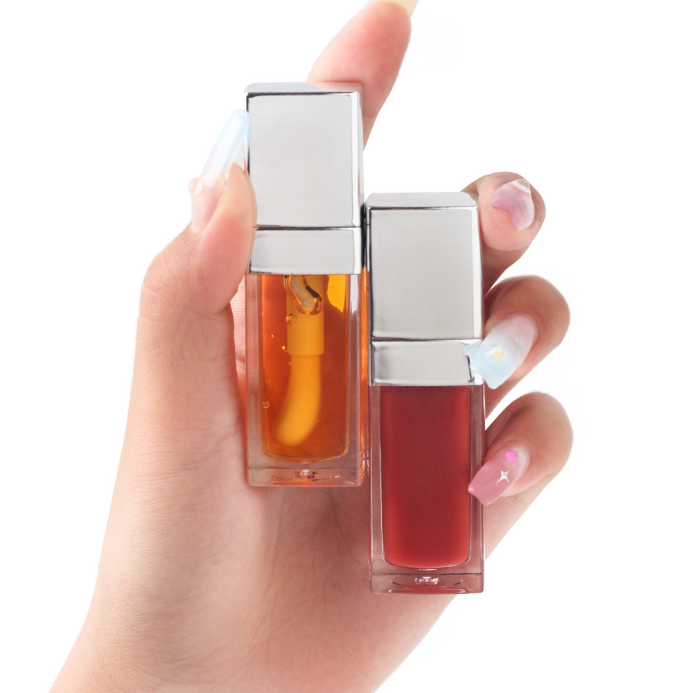 Wholesale Lip Oil Plumper Lip Private Label Custom Cute Lipgloss Flavour Oil Moisturizing Lip Oil Tubes Silver No Logo