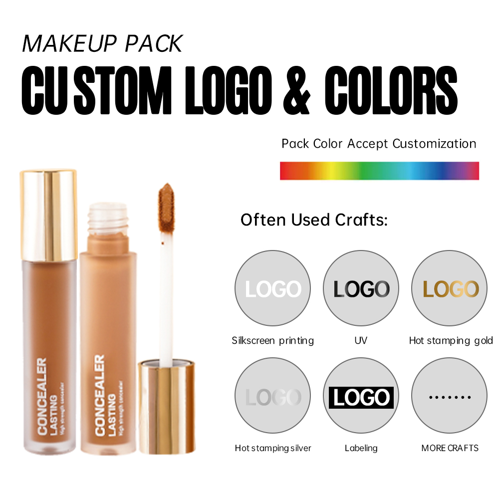 Private Label Vegan Full Coverage High Strength Long Lasting Smooth Fine Lines Waterproof Liquid Matte Concealer Makeup