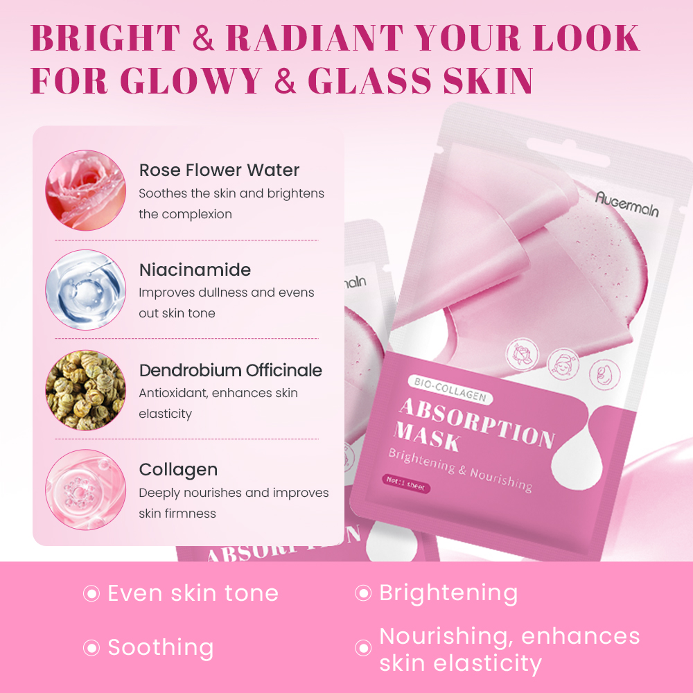 OEM Skincare Night Hydrogel Collagen Face Mask Beauty Firming Transparent Face Masking Sheet Korea Radiant Deep Collagen Mask