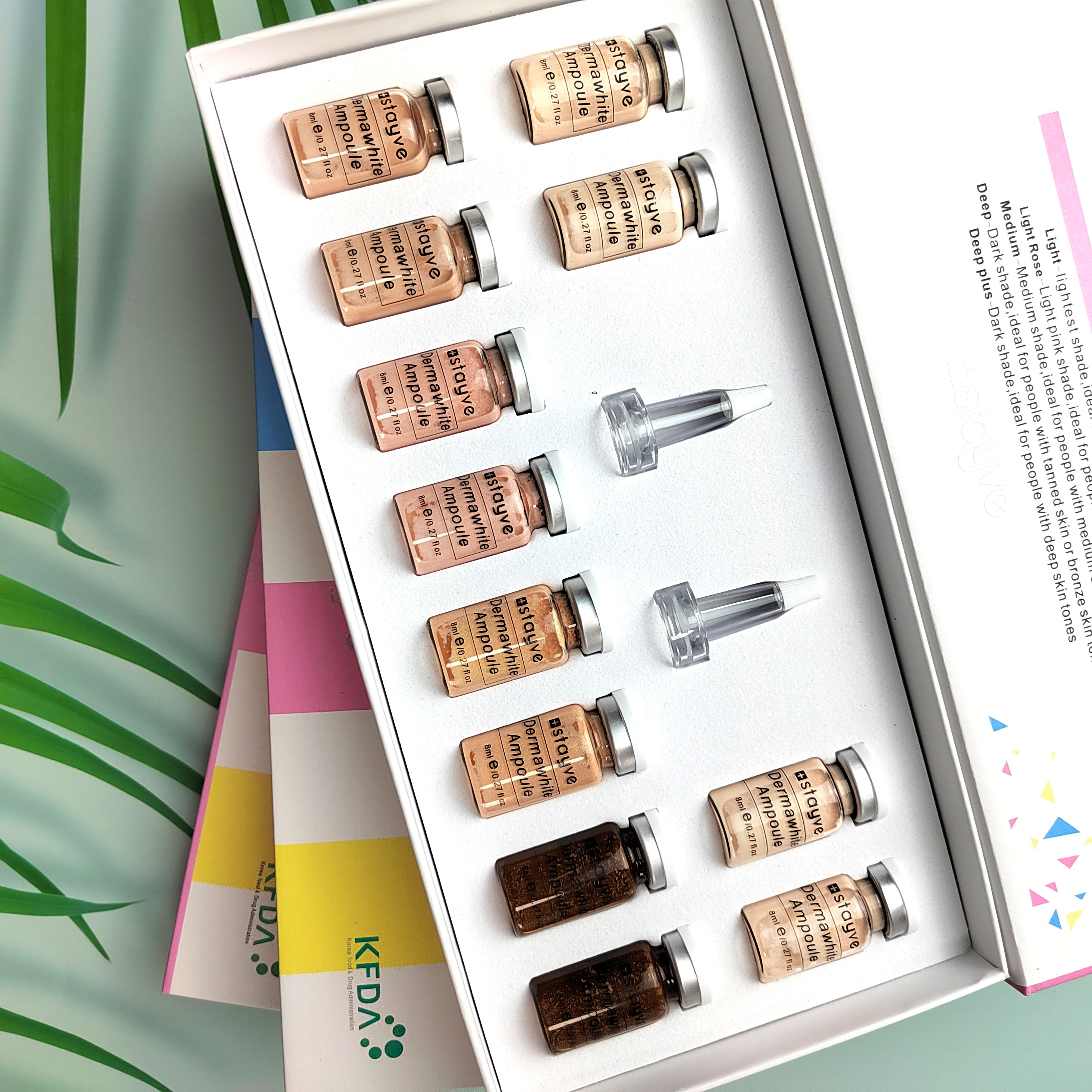 Korea Skin Ampoule Stayve Serum Foundation Bb Cream Serum Bb Booster Starter Kit Salmon DNA Gold Serum Makeup Liquid Foundation