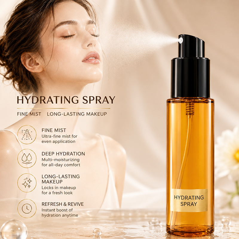 Custom Makeup Setting Spray OEM Manufacturing Fine-Mist Hydrating Long-Lasting Setting Spray Private Label