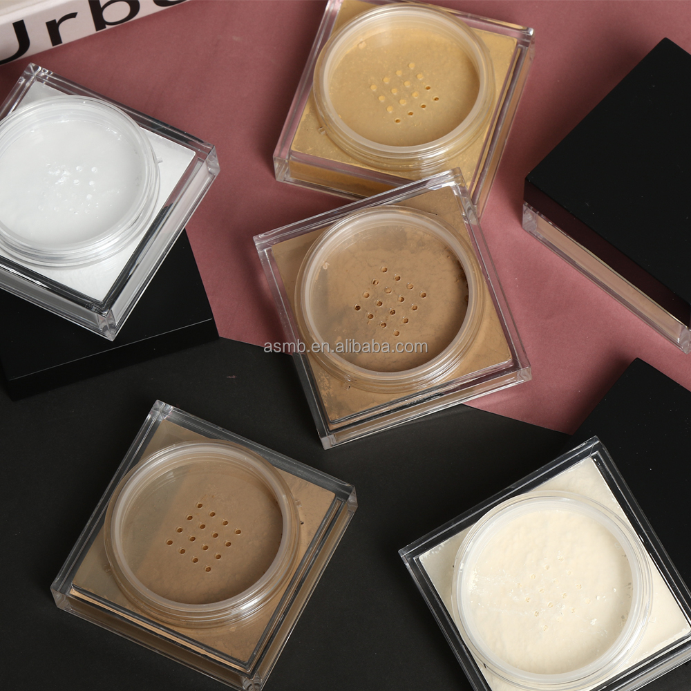Vegan Cruelty Free Setting Loose Powder Makeup Private Label Custom Translucent clear Banana Slow Setting Acrylic Powder