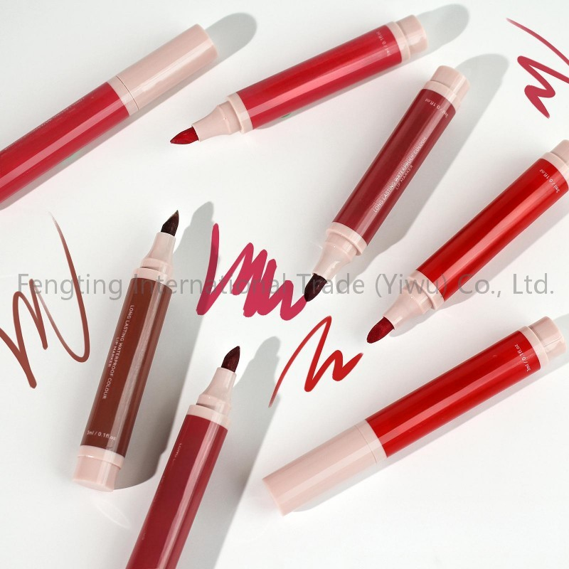 Matte Smooth Texture Non-Stick Lip Tint Pen Waterproof Long-Lasting Mineral Colourable Marker Long-Lasting Lip Liner Set