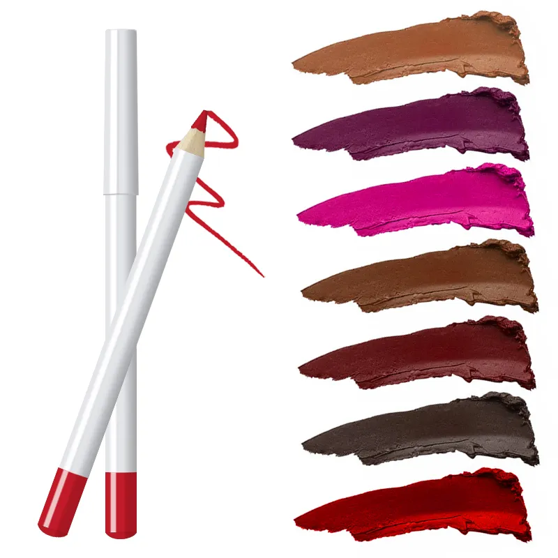 Pigment Lip Pencil Private Label Custom Wooden Pencil Creamy Waterproof Custom Lip Liner