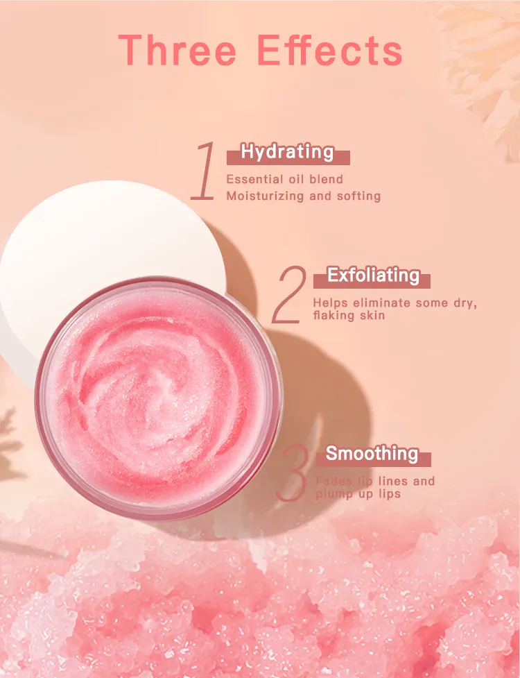 Wholesale Custom 15g Natural Shea Butter Lightening Vegan Organic Private Label Exfoliating Sugar Lip Scrub