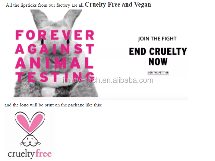 Cruelty Free lip liner certification image