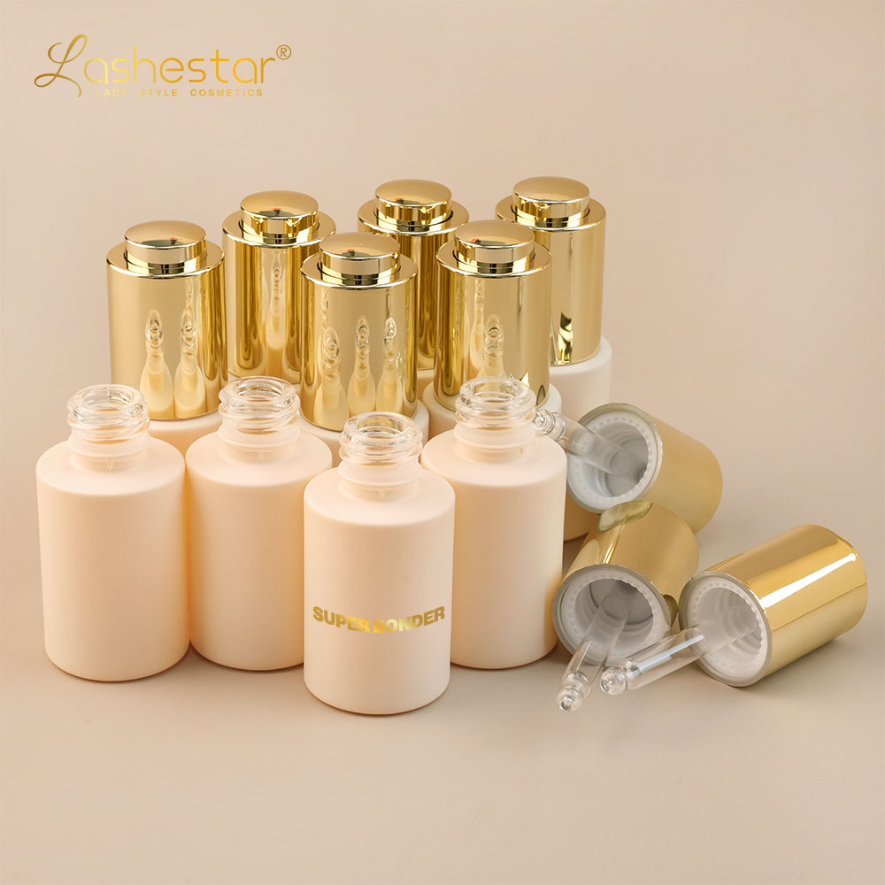 Lashestar Wholesale Lash Primer And Bonder Private Label Nude Frosted Glass Lash Bonder For Lash Extensions