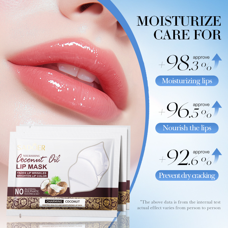 OEM/ODM High Quality Coconut Oil Lip Mask Sodium Hyaluronic Acid Lightening Moisturizing Removes Dead Skin Improves Lip Color