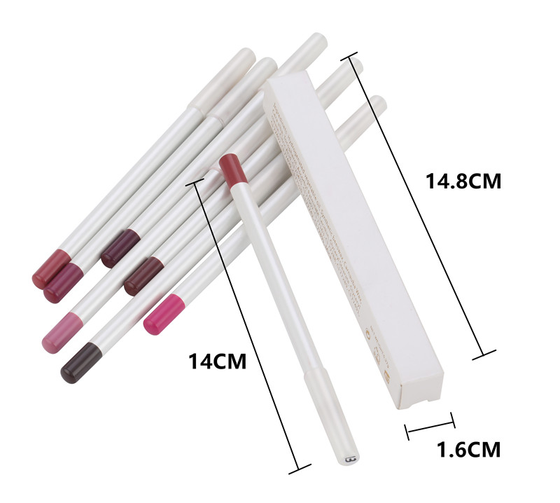 Pigment Lip Pencil Private Label Custom Wooden Pencil Creamy Waterproof Custom Lip Liner
