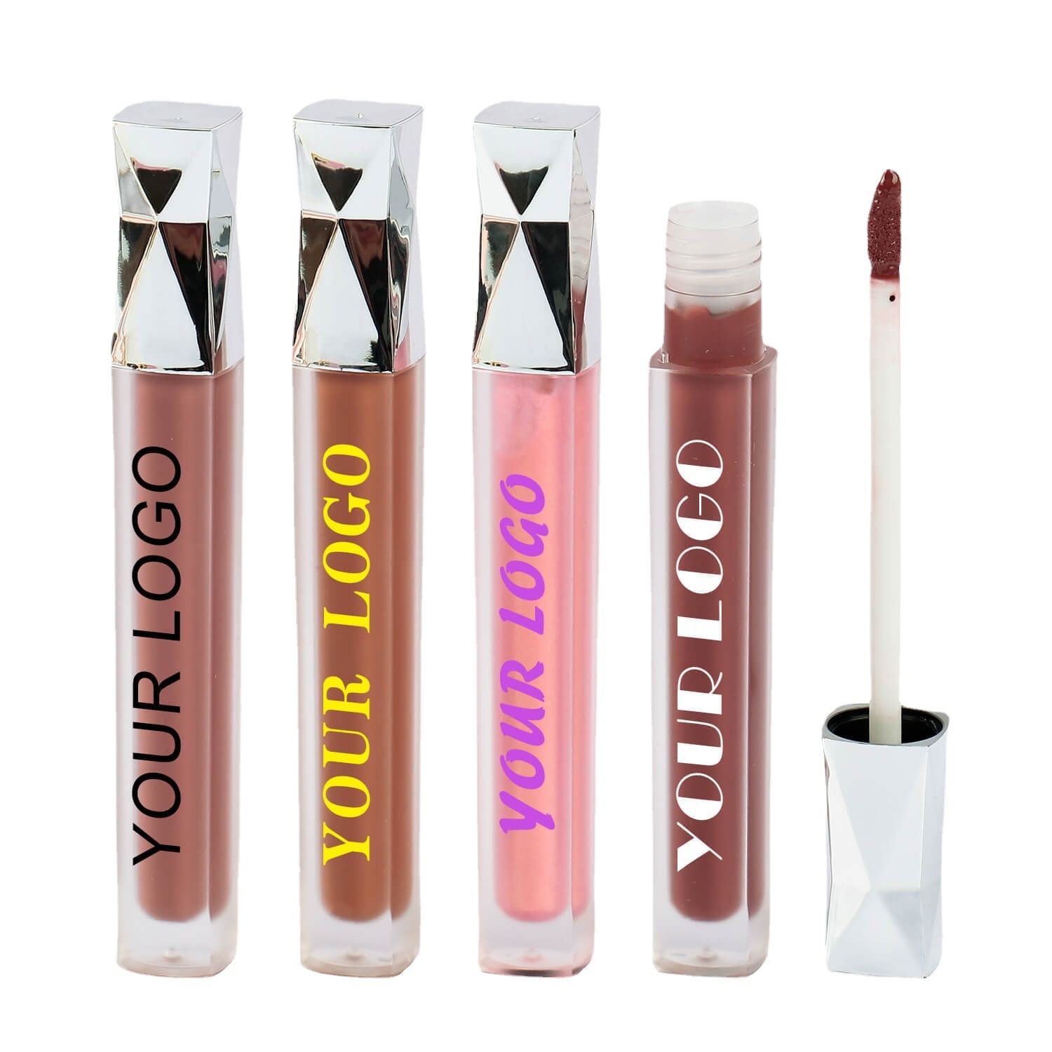 Wholesale Customized Logo Private Label Glossy Liquid Lipstick Moisturizing Matte Nude Long Lasting Lip Gloss