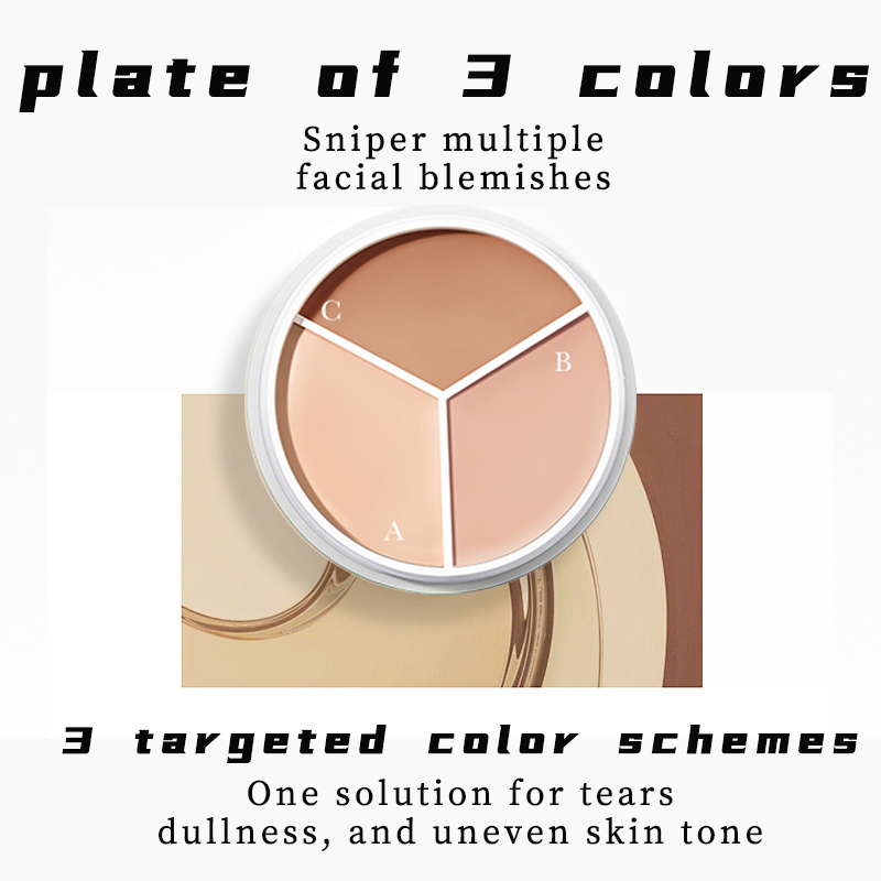 Wholesale Nourishing Fit Me Matte High Concealer Power Plus Foundation Makeup Plate 3 Colors Cream Concealer Pallet