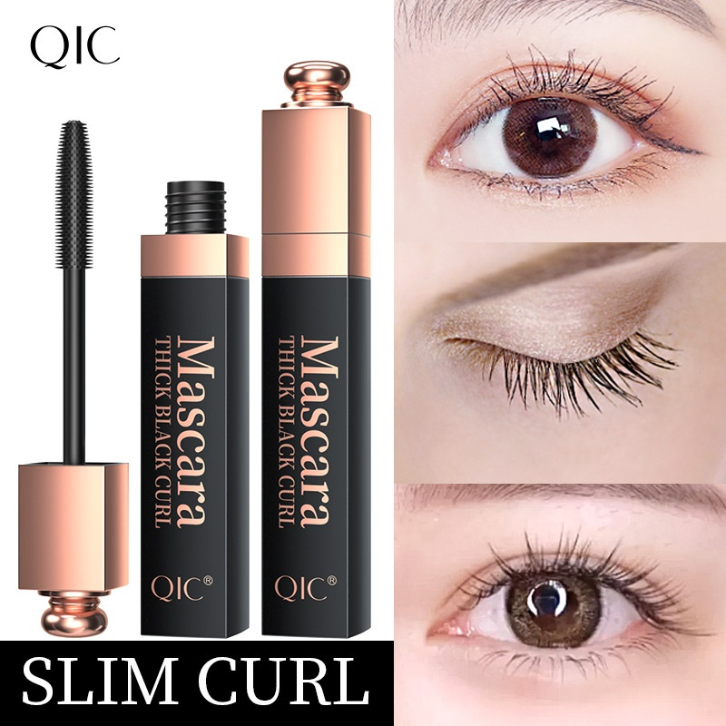 Y307 European and American Beauty Makeup Qic Rose Gold Square Tube Mascara 4D Waterproof, Long-Lasting, Thick, Long-Lasting, No Fading, No Blooming