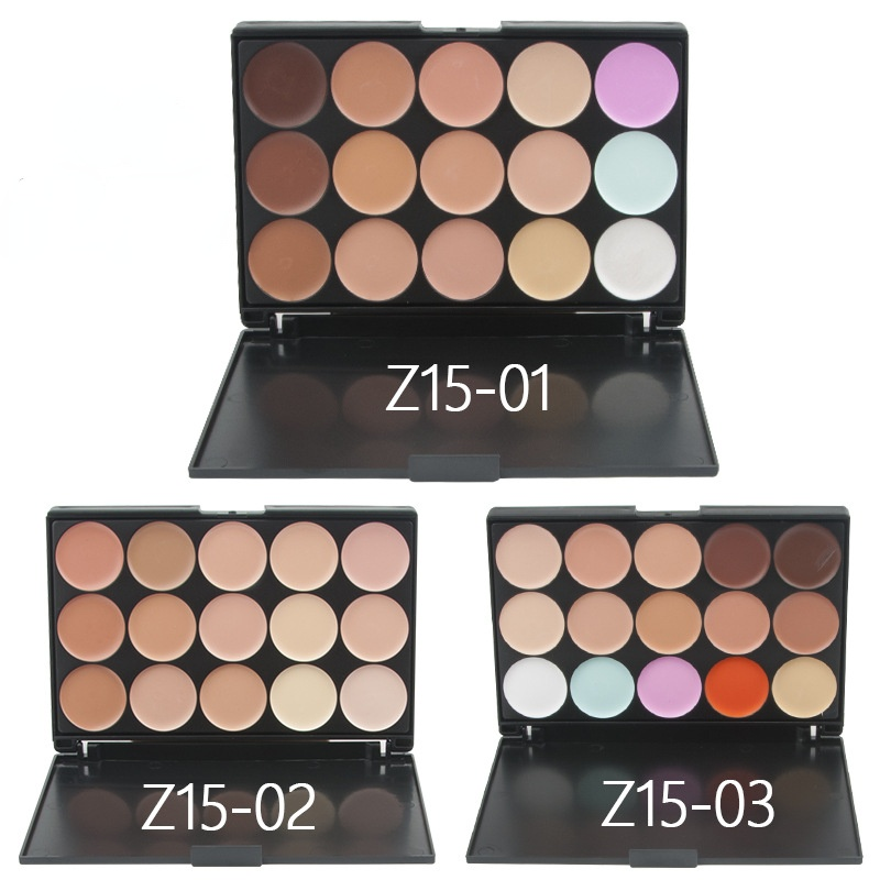 Factory Wholesale 15 Colors Concealer Cream Palette Nude Makeup Costom Private Label OEM ODM