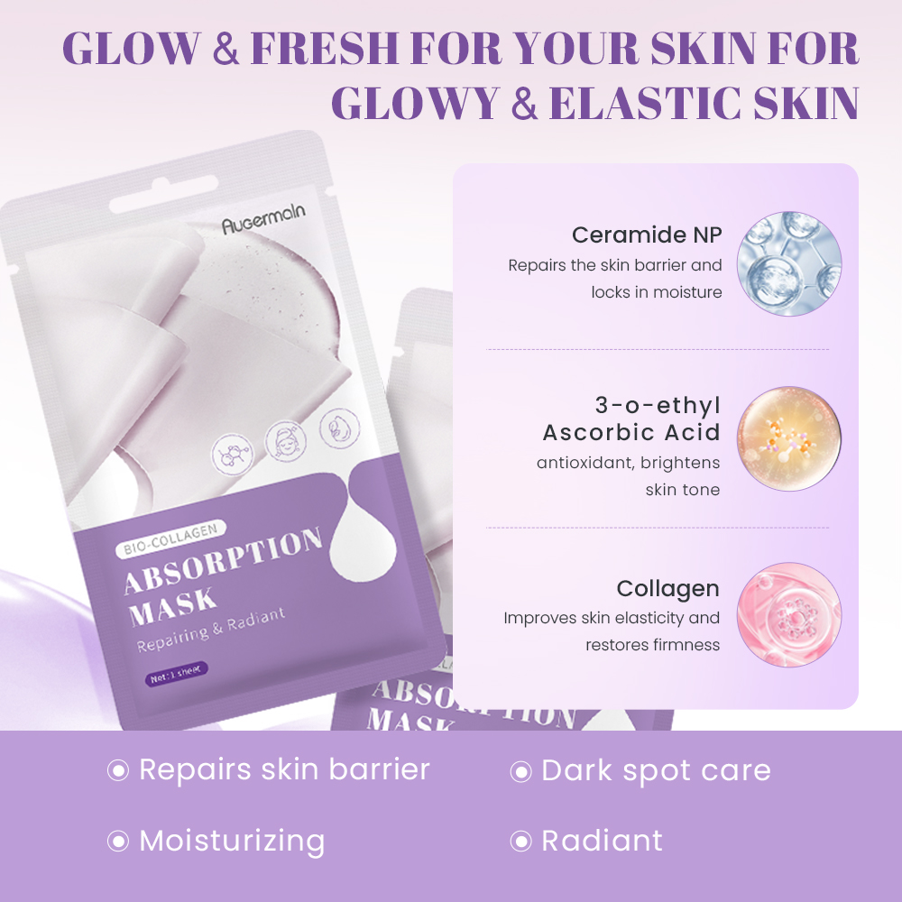 OEM Skincare Night Hydrogel Collagen Face Mask Beauty Firming Transparent Face Masking Sheet Korea Radiant Deep Collagen Mask