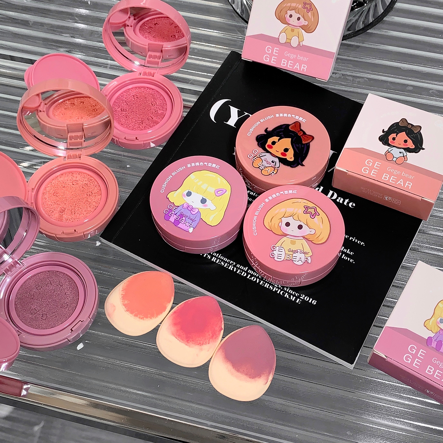 2026 GEGE BEAR Matte Powder Blusher Stick Natural Nude Makeup High Color Powder Blusher Waterproof Stain Proof Powder Blusher