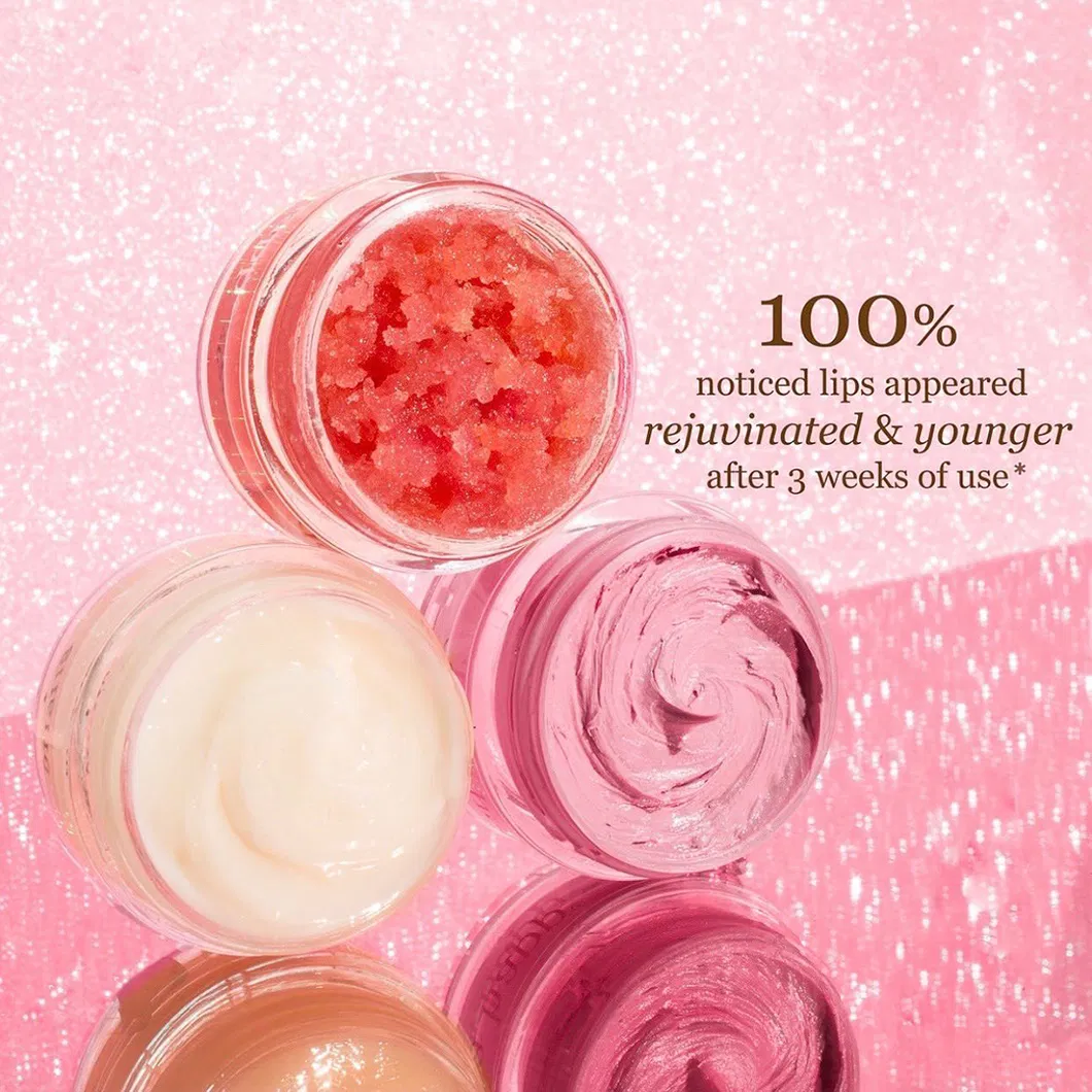 Private Label Vegan Pink Peach Natural 2 in 1 Lip Mask Lip Scrub Wholesale