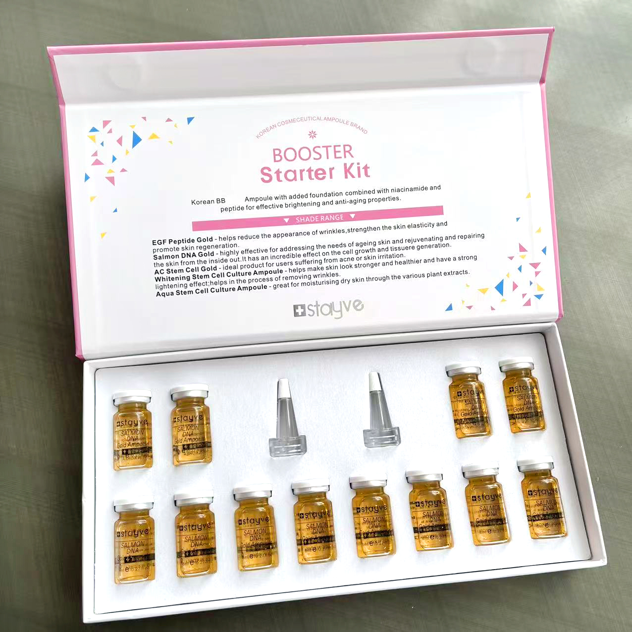 Salmon Dna Korean Pdrn Salmon Dna Serum Ampoule BB Cream Whitening Brightening Anti Aging Skincare Ampoule Booster Starter Kit