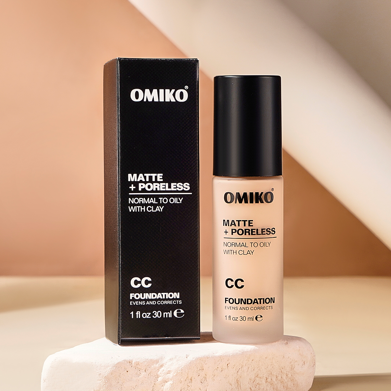 OMIKO Waterproof Cream Foundation Smear-proof Makeup Oil Control Natural Moisturizing Concealer