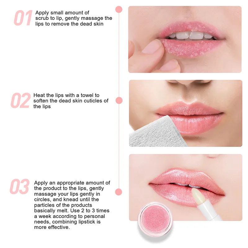 Wholesale OEM/ODM Private Label Strawberry Extract Moisturizing Lip Scrub Lightening