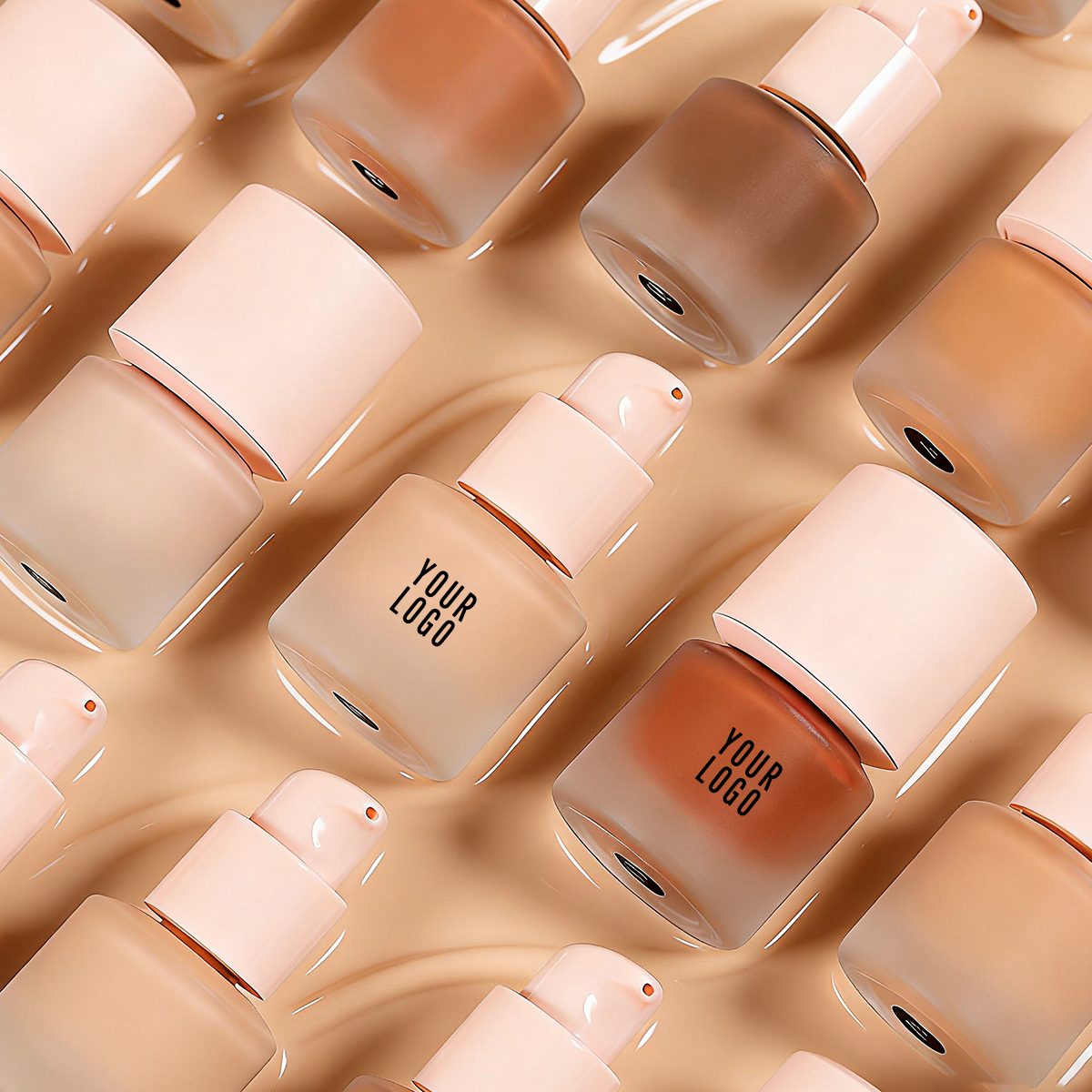 Wholesale Skin-blurring Liquid Foundation Liquid Full Cover Long Lasting Private Label Matte Waterproof Makeup Foundation
