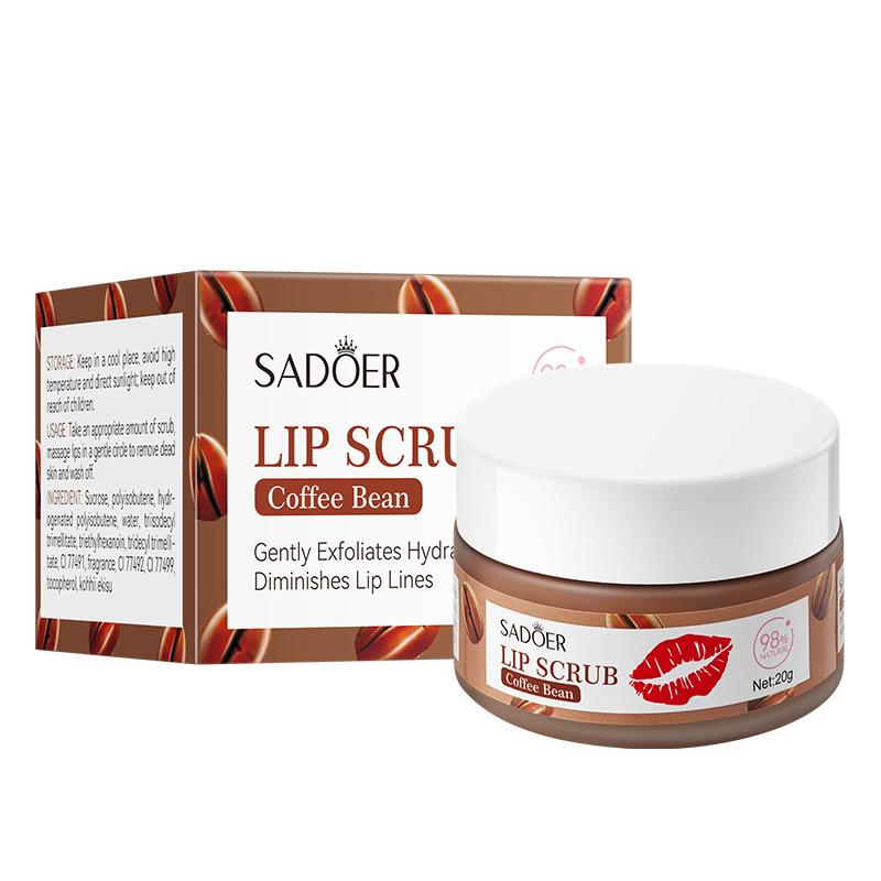 Organic Vegan Lip Scrub Cream Wholesale Hydrating Lip Balm with Plant Extracts Exfoliating Moisturizing Nourishing Lip Care
