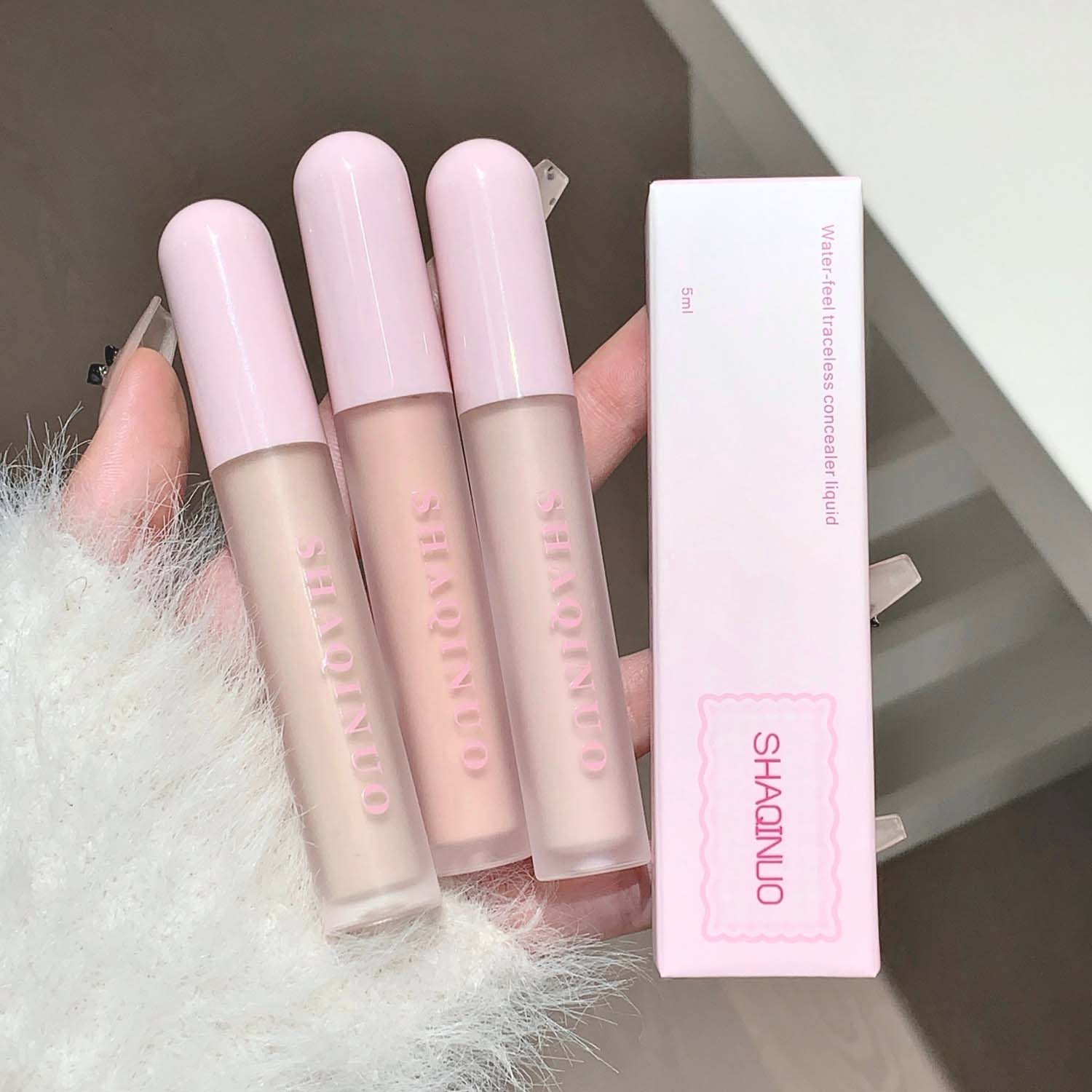 SHAQINUO Private Label Bulk Top-Grade Face Maquillaje Liquid Concealer Vegan Moisturizing High Pigment Easy to Remove Concealer