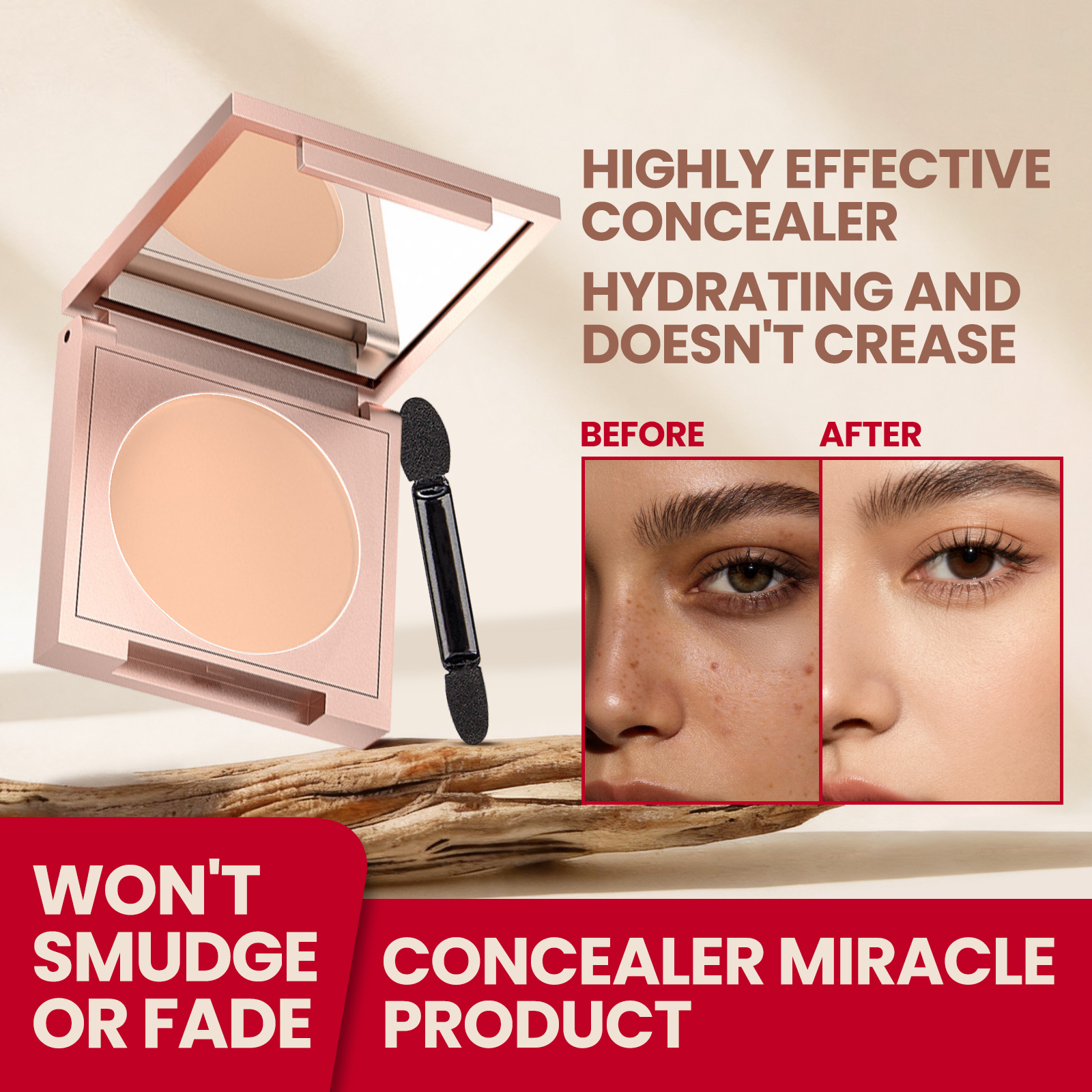 Private Label Creamy Concealer Powder Long Lasting Moisturizing Face Corrector For Professional Makeup Artists